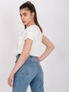 T-shirt damski, ecru, Mayflies