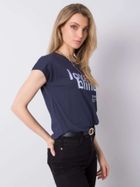 T-shirt damski, granatowy, Factory Price