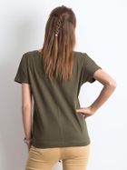 T-shirt damski, khaki, Basic Feel Good