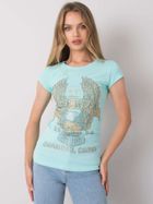 T-shirt damski, niebieski, Ex Moda