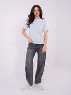 T-shirt damski, niebieski, Sublevel