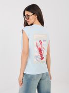 T-shirt damski, niebieski, Sublevel