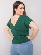 T-shirt damski, plus size, zielony, Basic Feel Good