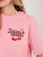 T-shirt damski, różowy, Sublevel