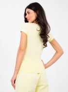 T-shirt damski, żółty, Basic Feel Good