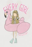 T-shirt dziewczęcy, biały, Tom Tailor