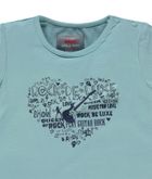 T-shirt dziewczęcy, miętowy, Kanz