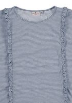 T-shirt dziewczęcy, niebieski, Tom Tailor