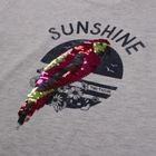 T-shirt dziewczęcy, szaro-beżowa, Tom Tailor