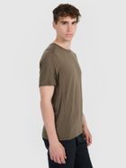 T-shirt męski, brązowy, 4F