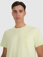 T-shirt męski, żółty, 4F