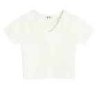 T-shirt prążkowany z domieszką modalu NOWEAR