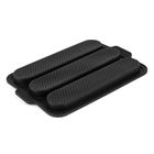 Tadar, forma do pieczenia bagietek, silikonowa, czarna, 34,5-23,8-2,5 cm