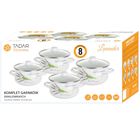 Tadar, Herbal, zestaw garnków emaliowanych, 8 elementów