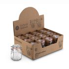 Tadar, Ośmiokąt, słoiki szklane z klipsem i silikonową uszczelką, 100 ml, 12 szt.