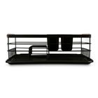 Tadar, suszarka do naczyń z ociekaczem i tacą, czarna, drewniane uchwyty, 43-32-15 cm