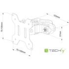 Techly, uchwyt na słup do monitora, LED/LCD 13-30, 10 kg, VESA regulowany, czarny