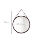 Tendance, lustro łazienkowe w bambusowej ramie, Lysa, ø 38 cm