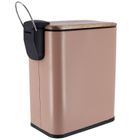 Tendance, wąski kosz do śmieci do łazienki, Mono, z drewnianą pokrywą, 5 l