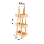 Tendance, wąski regał bambusowy, Japandi, 19-30-81 cm