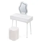 Toaletka kosmetyczna w stylu francuskim, blat 100 cm, biały