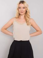 Top damski, beżowy, Modalinda Fashion