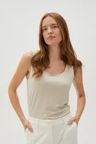 Top damski, beżowy, Moodo