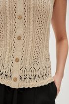 Top damski, beżowy, Moodo