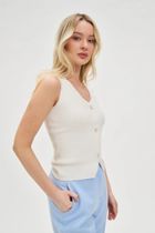 Top damski, biały, Moodo