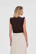 Top damski, brązowy, Moodo