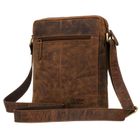 Torba listonoszka, brązowa, skórzana, Peterson