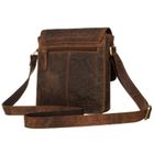 Torba listonoszka, brązowa, skórzana, Peterson