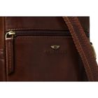 Torba listonoszka, brązowa, skórzana, Peterson