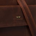 Torba listonoszka, brązowa, skórzana, Peterson