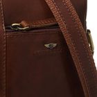 Torba listonoszka, brązowa, skórzana, Peterson