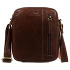 Torba listonoszka, brązowa, skórzana, Peterson
