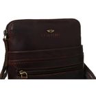 Torba listonoszka, brązowa, skórzana, Peterson