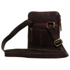 Torba listonoszka, brązowa, skórzana, Peterson