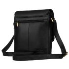 Torba listonoszka, czarna, skórzana, Peterson