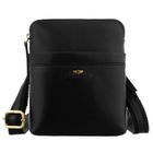 Torba listonoszka, czarna, skórzana, Peterson