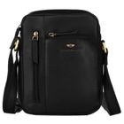 Torba listonoszka, czarna, skórzana, Peterson