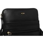 Torba listonoszka, czarna, skórzana, Peterson