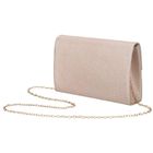 Torebka kopertówka, beżowa, brokatowa, Rovicky