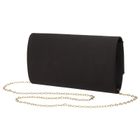 Torebka kopertówka, czarna, skóra ekologiczna, Rovicky