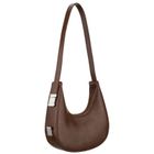 Torebka listonoszka, bagietka, brązowa, skóra ekologiczna, Peterson