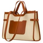 Torebka listonoszka, beżowa, Peterson