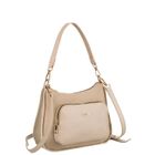 Torebka listonoszka, beżowa, skóra ekologiczna, Peterson