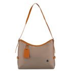 Torebka listonoszka, beżowa, skóra ekologiczna, Peterson