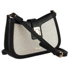 Torebka listonoszka, beżowa, skórzana, Peterson