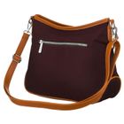 Torebka listonoszka, bordowa, skóra ekologiczna, Peterson